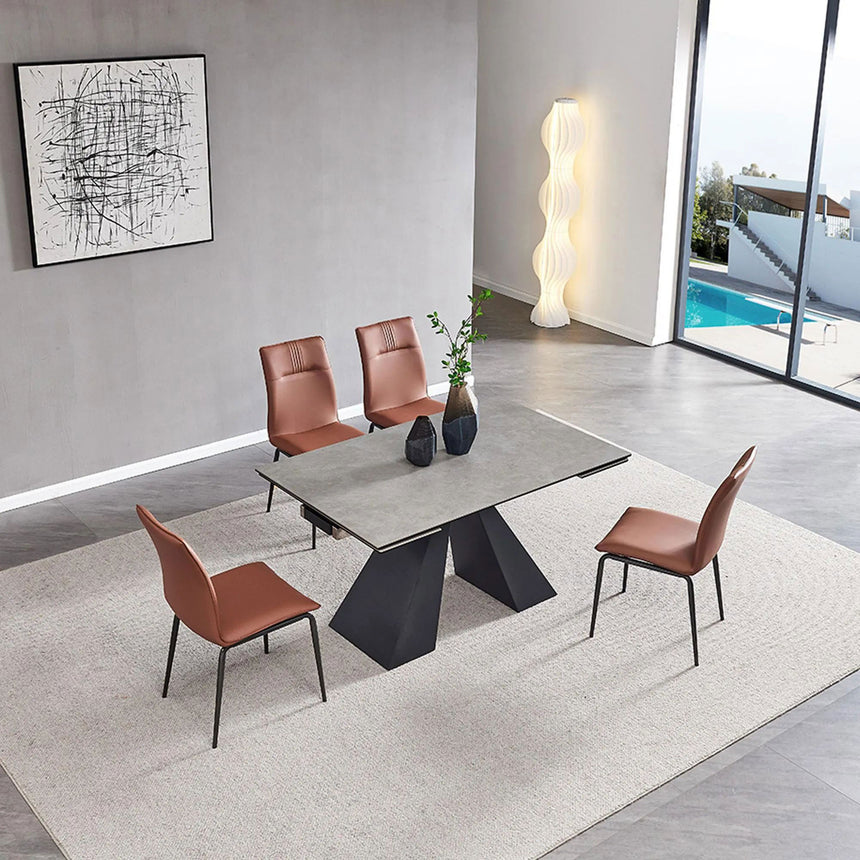 Palermo Grey Ceramic Extending Dining Table