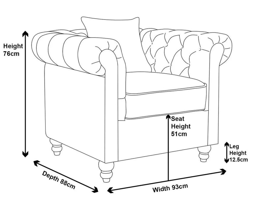 Modena Fabric Chesterfield Armchair