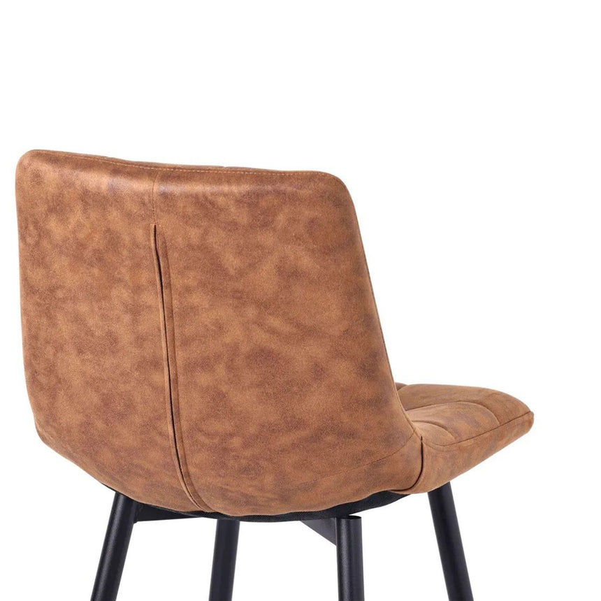 Bolzano Velvet Fabric High Back Barstool with Black Metal Legs