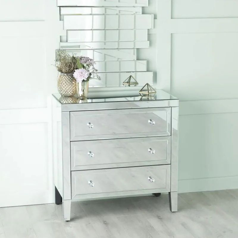 Monza Mirrored 3 Drawer Small Chest