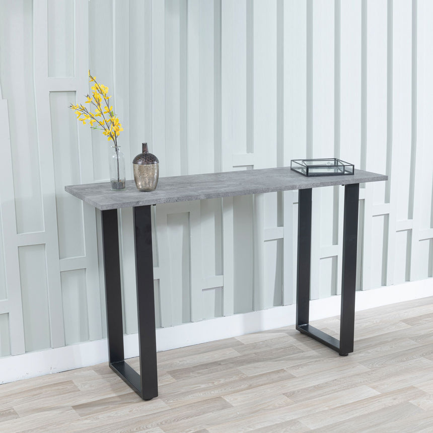 Gaeta Faux Concrete Console Table