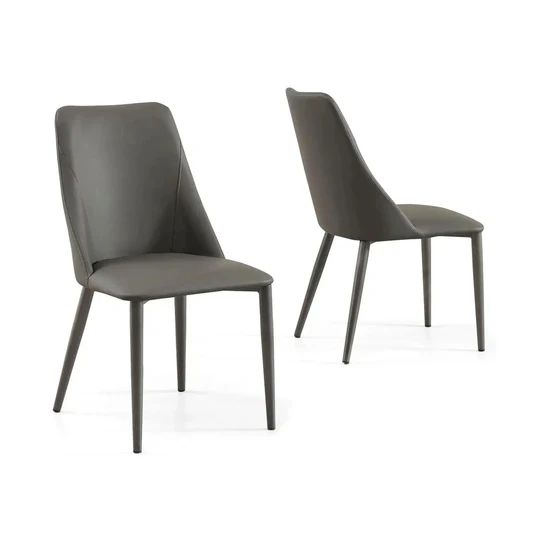 Set of 2 Veneta Faux Leather Dining Chair