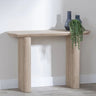 Emilia Fluted Oak Effect Pedestal Console Table