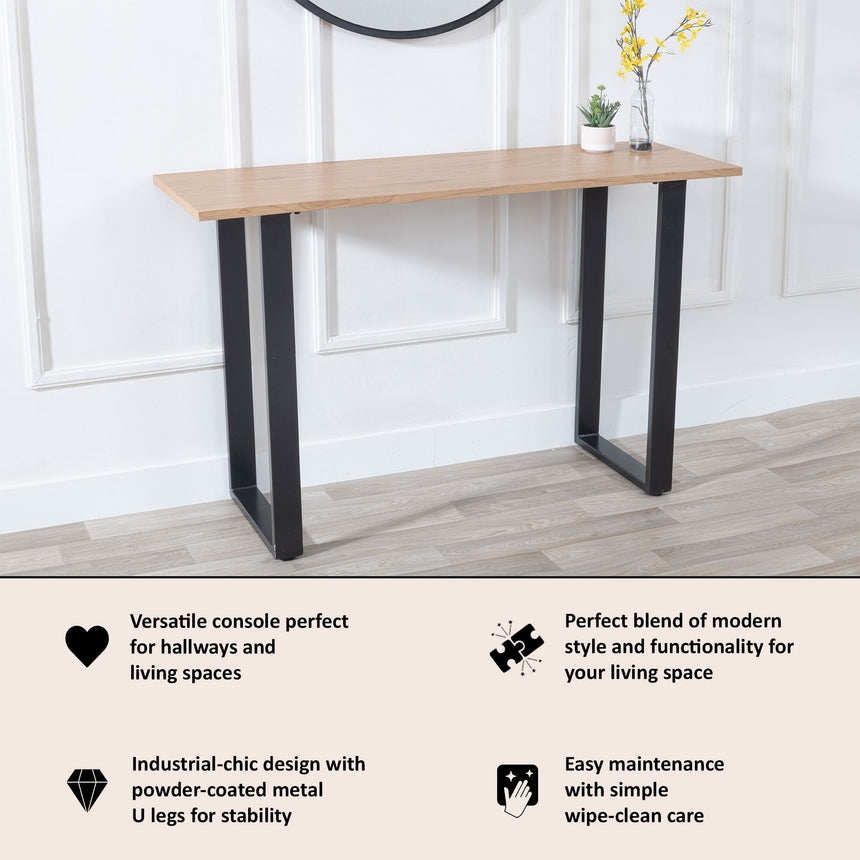 Latin Oak Effect Console Table