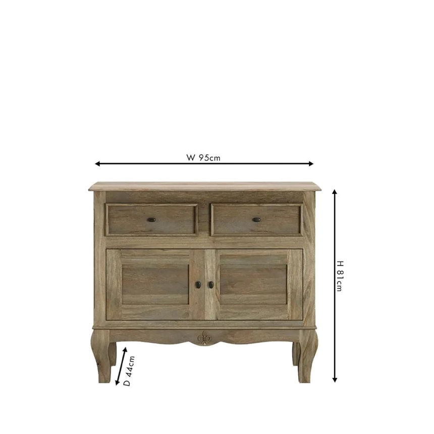 Rome French Style Grey Sideboard - 2 Doors