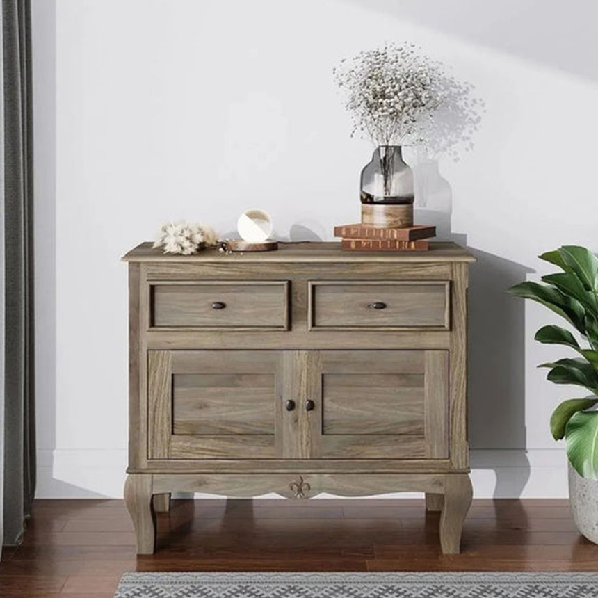 Rome French Style Grey Sideboard - 2 Doors