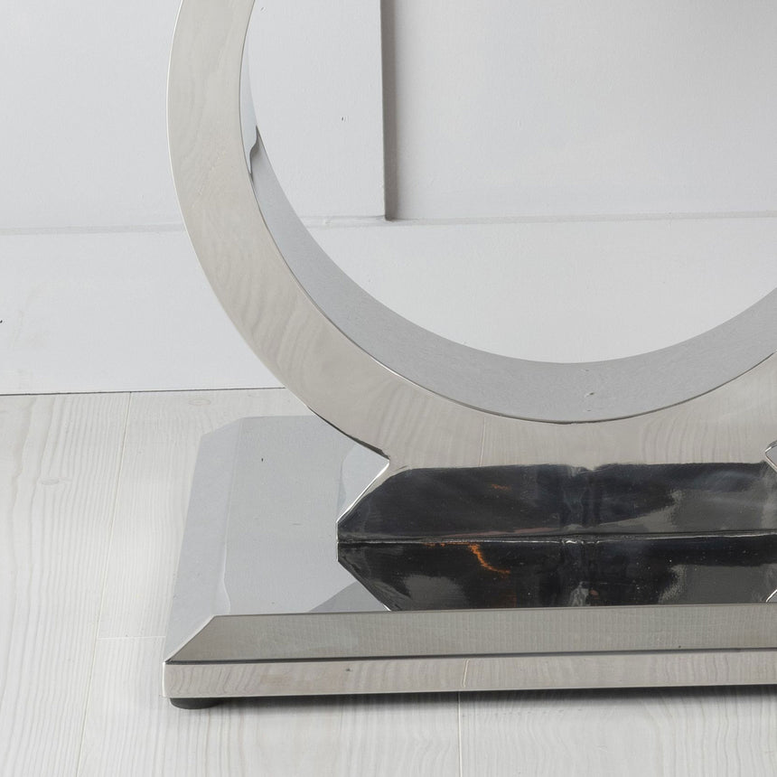 Sanremo Grey Marble and Chrome Side Table