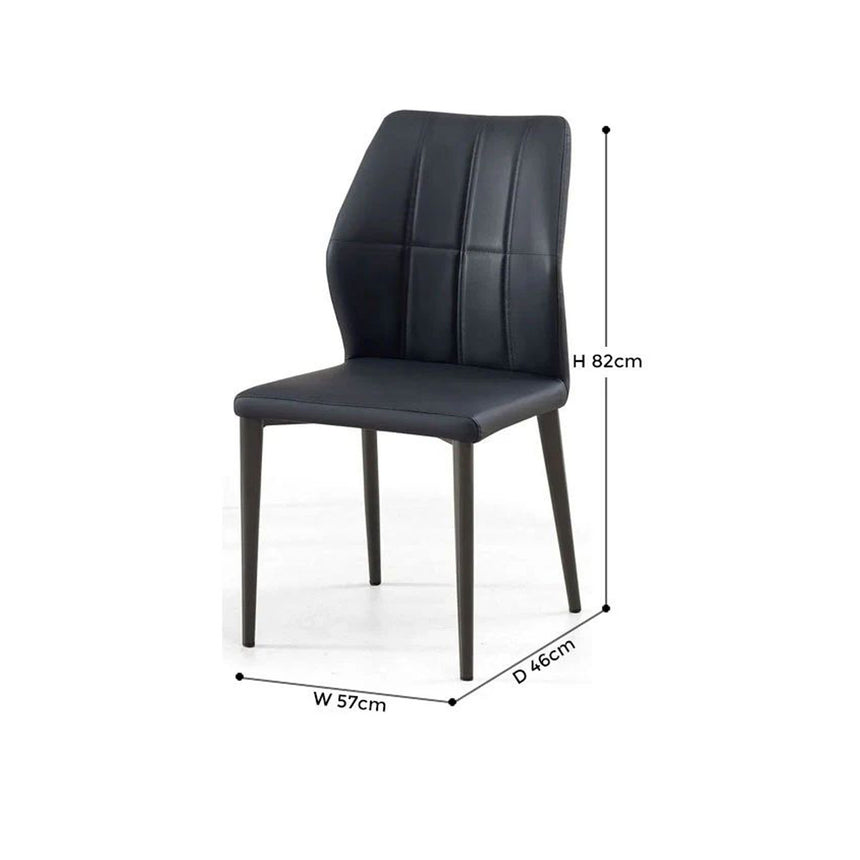 Set of 2 Adria Faux Leather Dining Chair