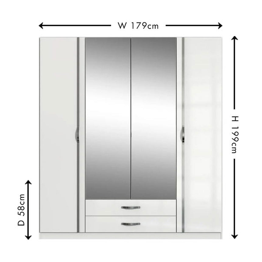 Altamont 4 Door Combi Wardrobe