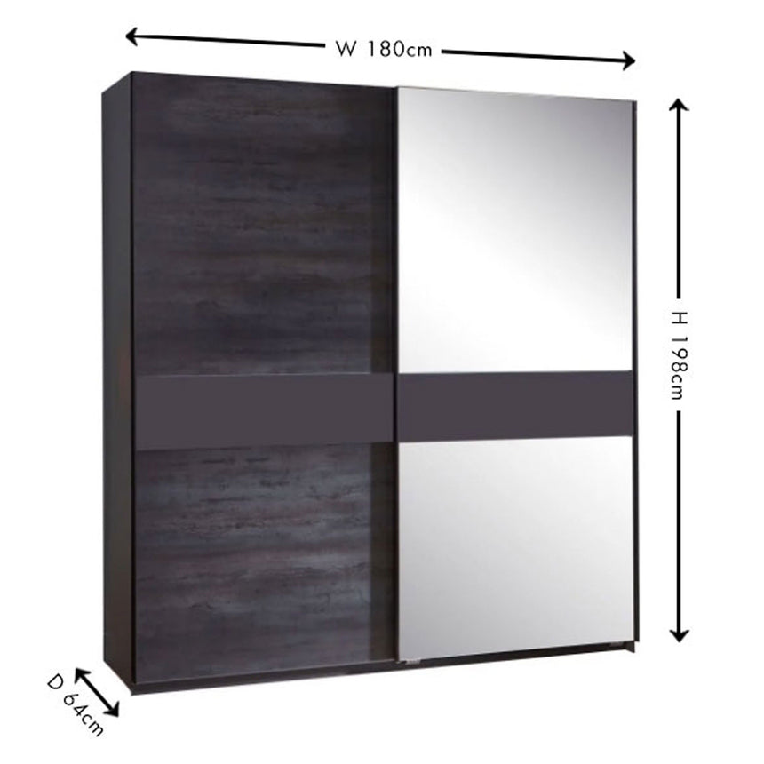 Pisa 2 Door Sliding Wardrobe