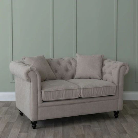 Modena Fabric 2 Seater Chesterfield Sofa