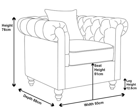 Modena Fabric Chesterfield Armchair