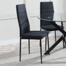 Set of 2 Rovigo Dining Chair in Fabric with Black Legs