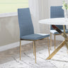 Set of 2 Rovigo Dining Chair in  Fabric with Gold Legs