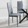 Set of 2 Rovigo Dining Chair in Fabric with Black Legs