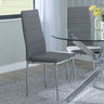 Set of 2 Rovigo Dining Chair in Black Colour Fabric with Chrome Legs