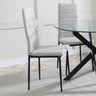 Set of 2 Rovigo Dining Chair in Fabric with Black Legs