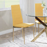 Set of 2 Rovigo Dining Chair in  Fabric with Gold Legs