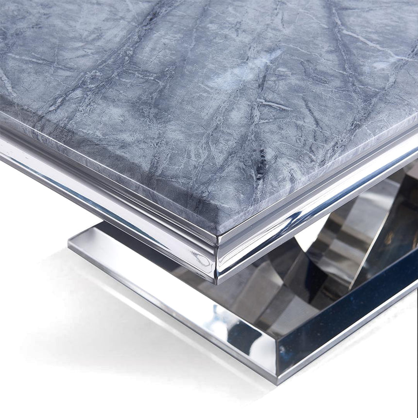 Praise Grey Marble and Chrome Coffee Table