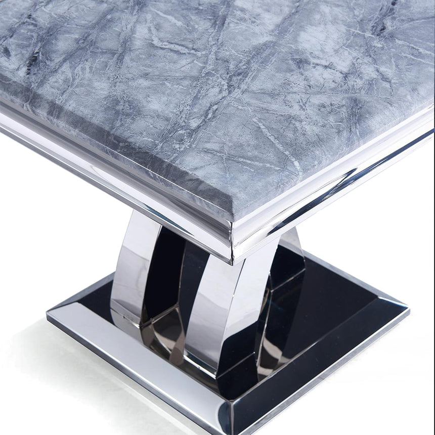 Praise Grey Marble and Chrome Lamp Table