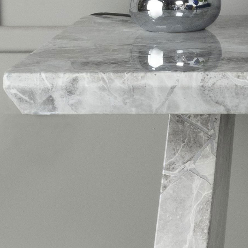 Loreto Grey Marble Side Table