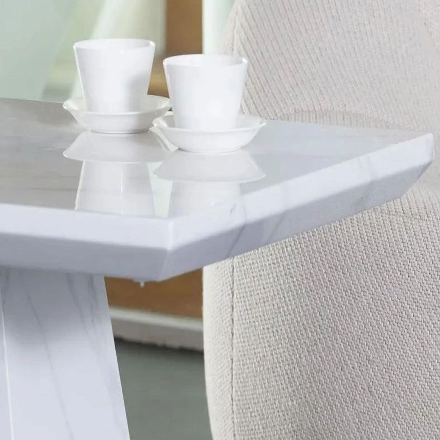 Pesaro White Marble Coffee Table