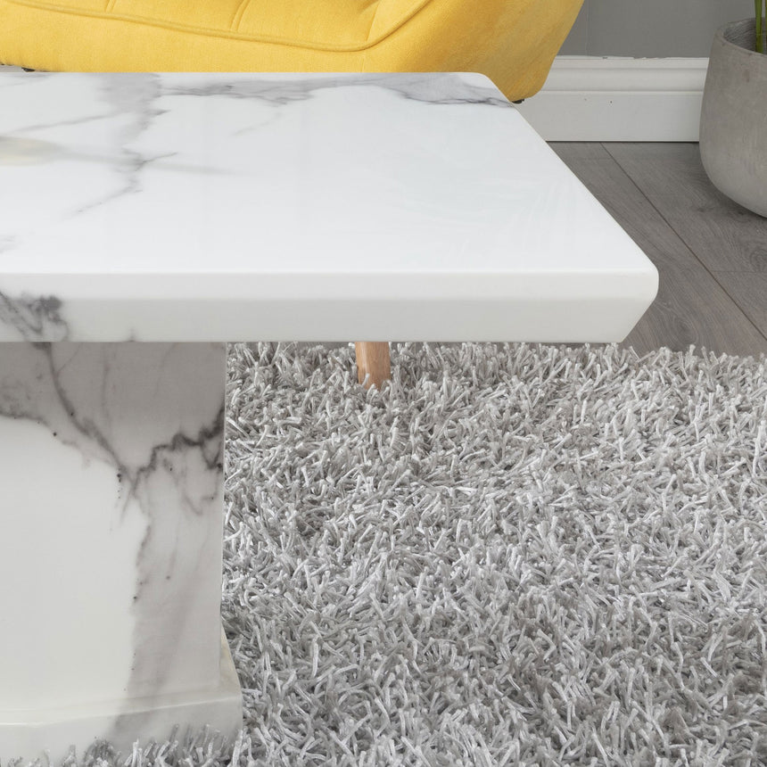 Turin White Marble Coffee Table