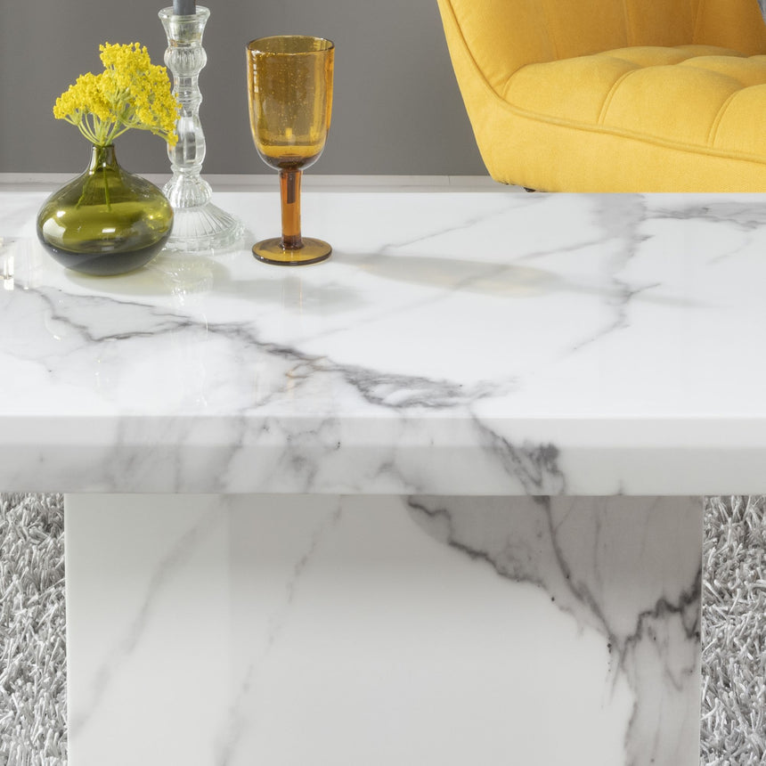 Turin White Marble Coffee Table