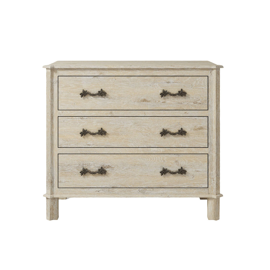 Varallo White Washed 3 Drawer Small Chest