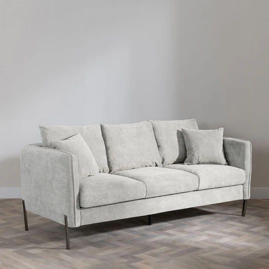 Naples Dark Grey Fabric Sofa Set