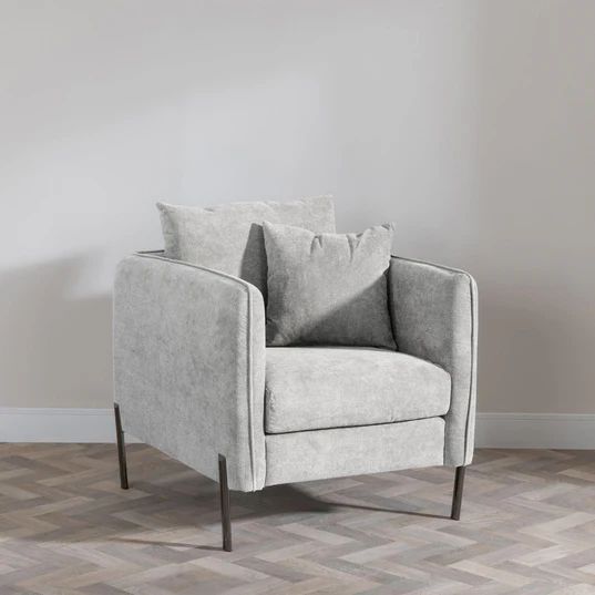 Naples Dark Grey Fabric Sofa Set