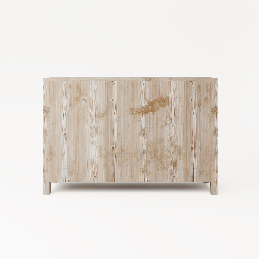 Reclaimed Wood Whitewash 135cm Medium Sideboard - 2 Doors