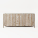 Reclaimed Wood Whitewash 205cm Large Sideboard - 6 Doors