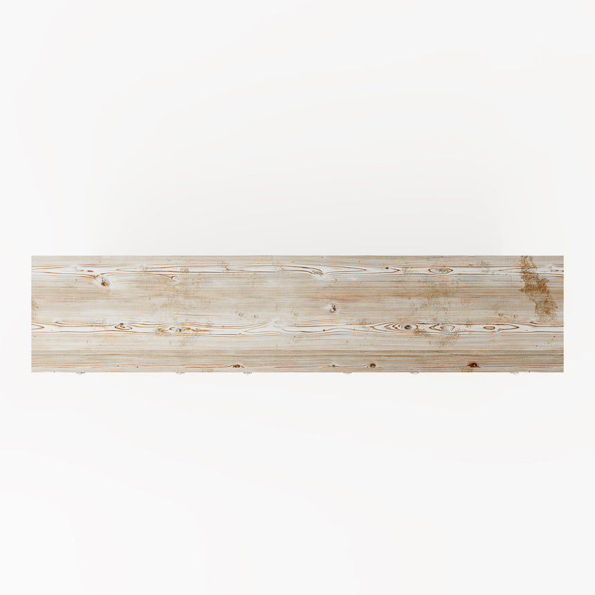 Reclaimed Wood Whitewash 205cm Large Sideboard - 6 Doors