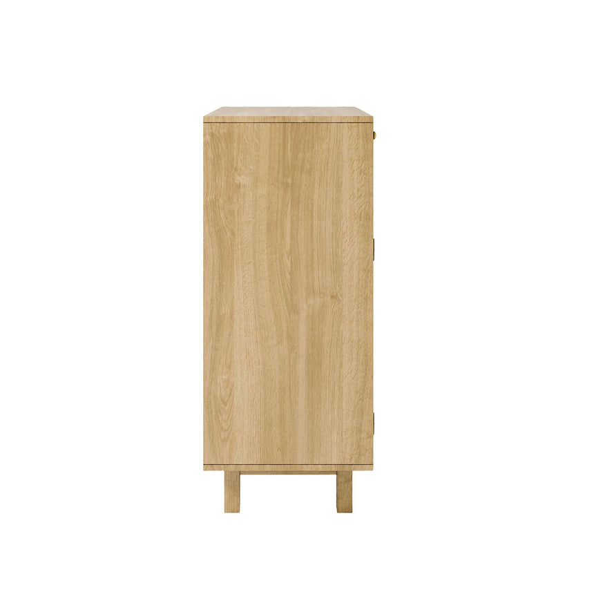 Canosa Wood and Rattan 90cm Small Sideboard - 2 Doors