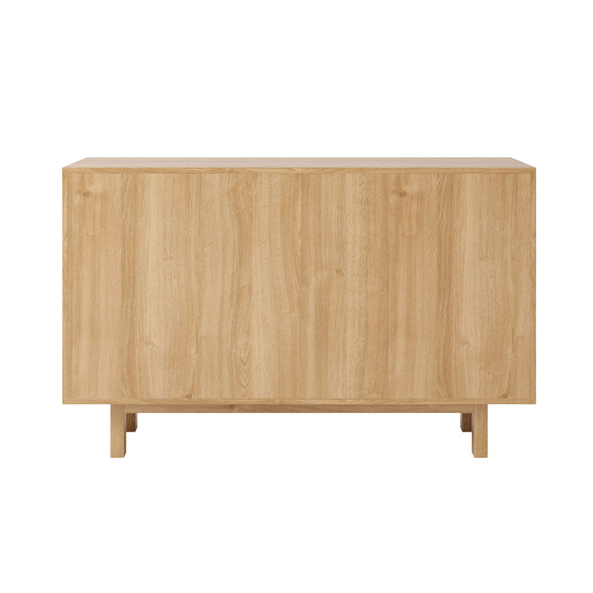 Canosa Wood and Rattan 120cm Medium Sideboard - 3 Doors