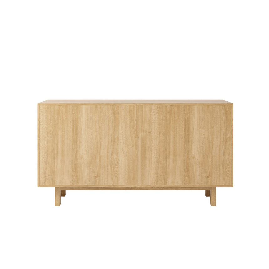 Canosa Wood and Rattan 140cm Large Sideboard - 4 Doors