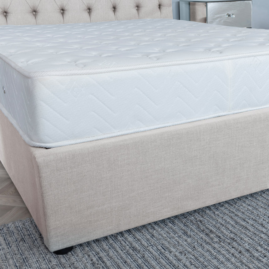 Weston Oatmeal Fabric Ottoman Storage Bed