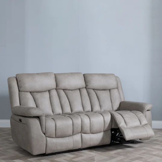 Castellana Fabric 3 Seater Electric Recliner Sofa