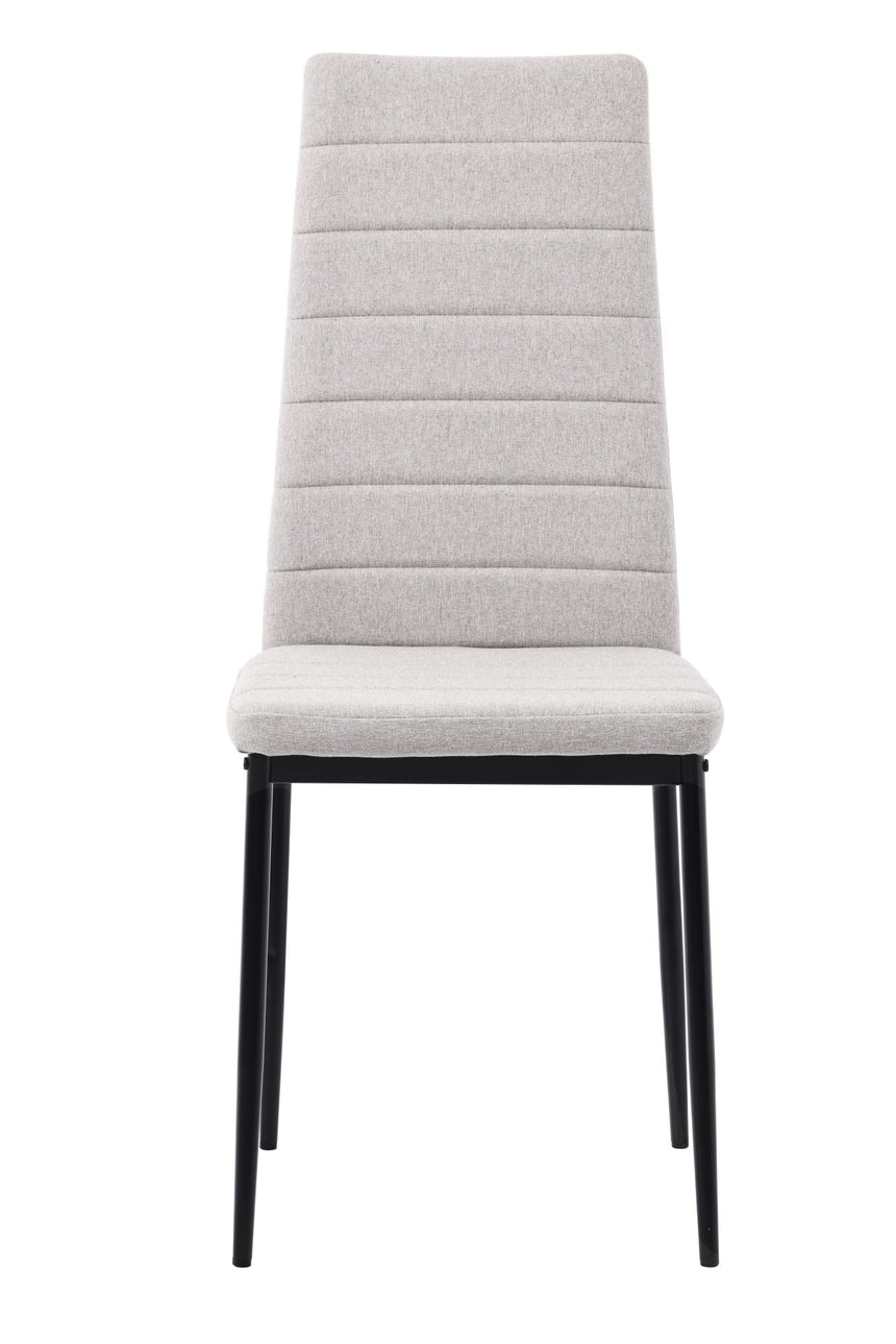 Set of 2 Rovigo Dining Chair in Fabric with Black Legs