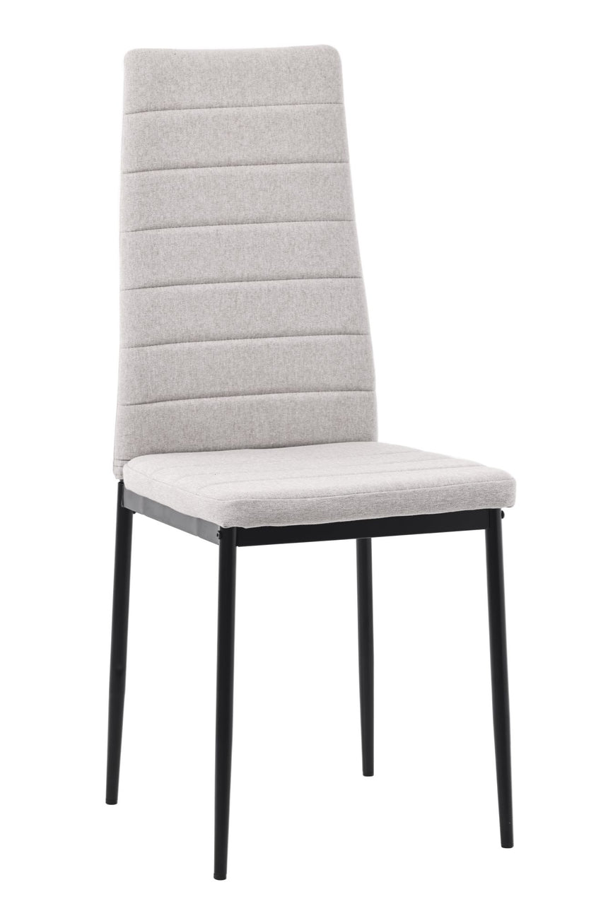 Set of 2 Rovigo Dining Chair in Fabric with Black Legs