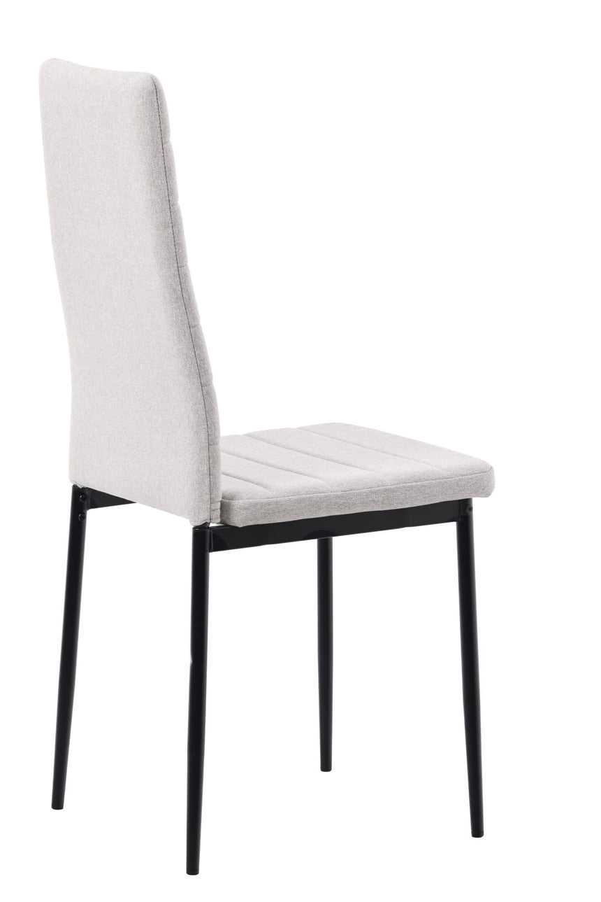 Set of 2 Rovigo Dining Chair in Fabric with Black Legs