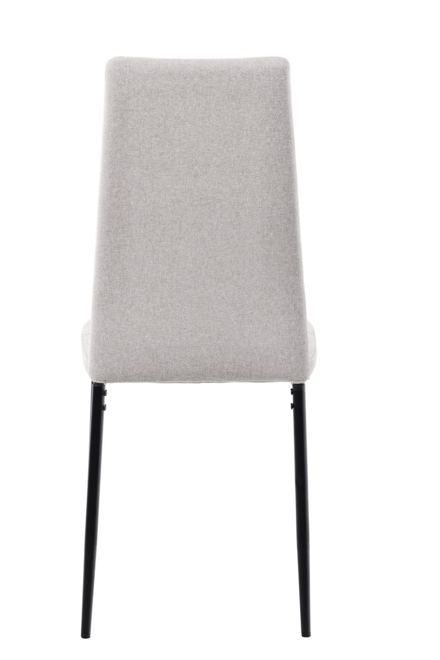 Set of 2 Rovigo Dining Chair in Fabric with Black Legs