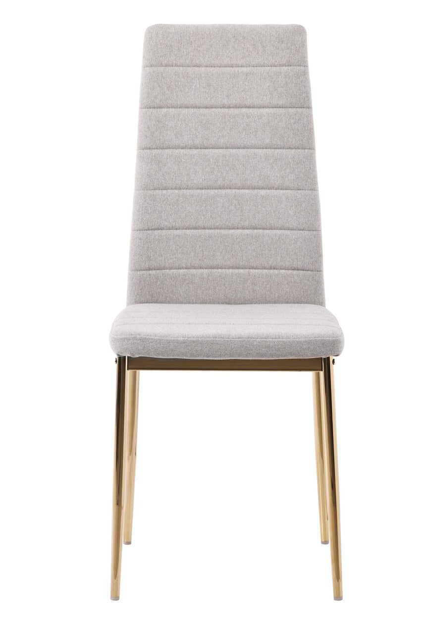 Set of 2 Rovigo Dining Chair in  Fabric with Gold Legs