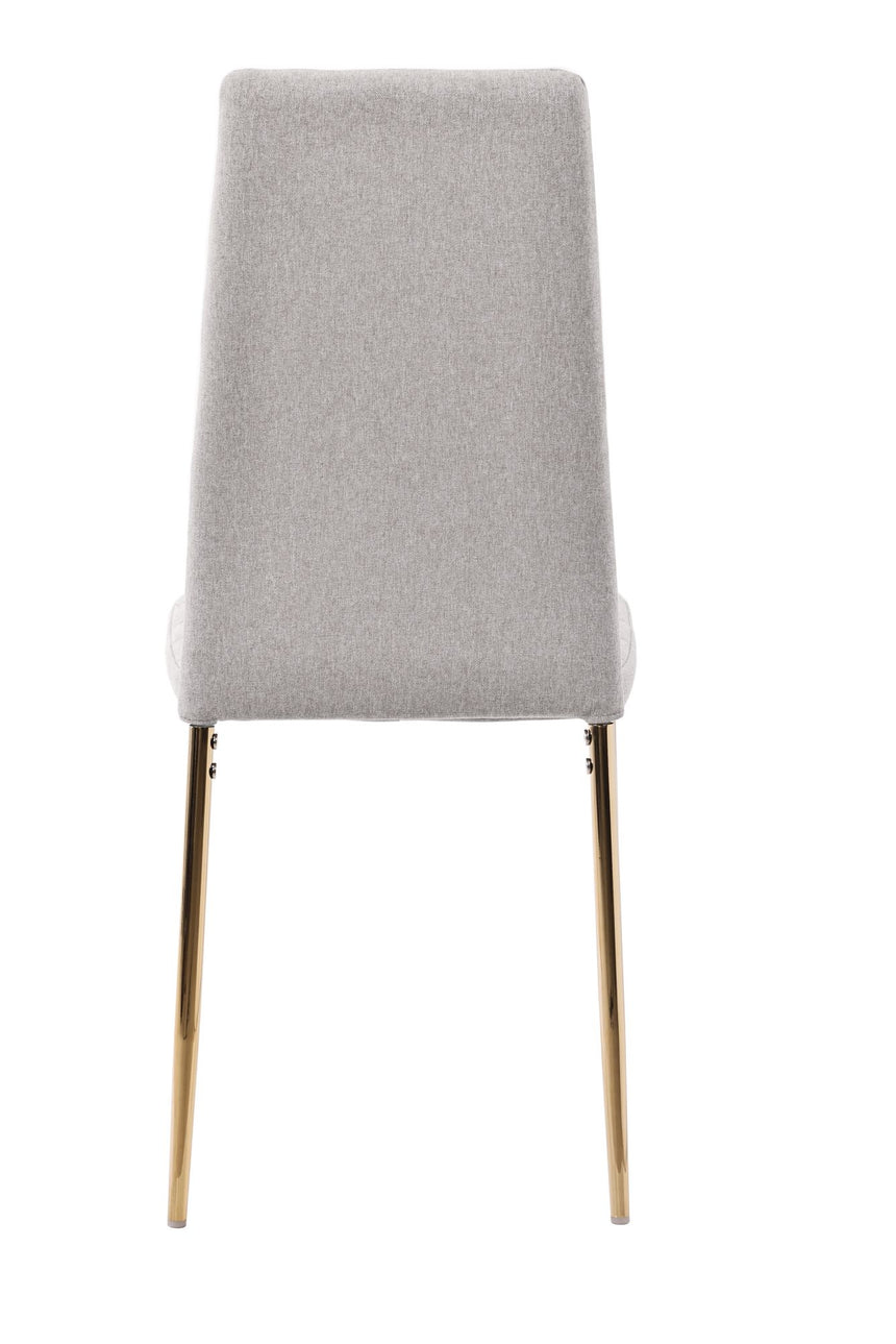 Set of 2 Rovigo Dining Chair in  Fabric with Gold Legs