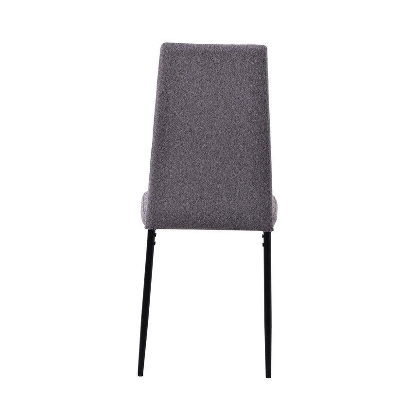 Set of 2 Rovigo Dining Chair in Fabric with Black Legs