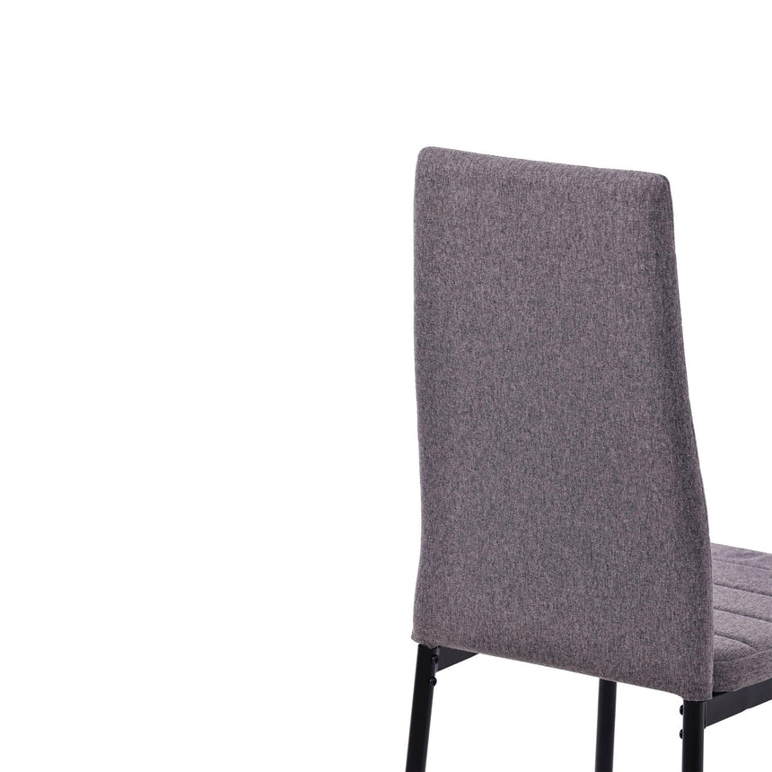 Set of 2 Rovigo Dining Chair in Fabric with Black Legs