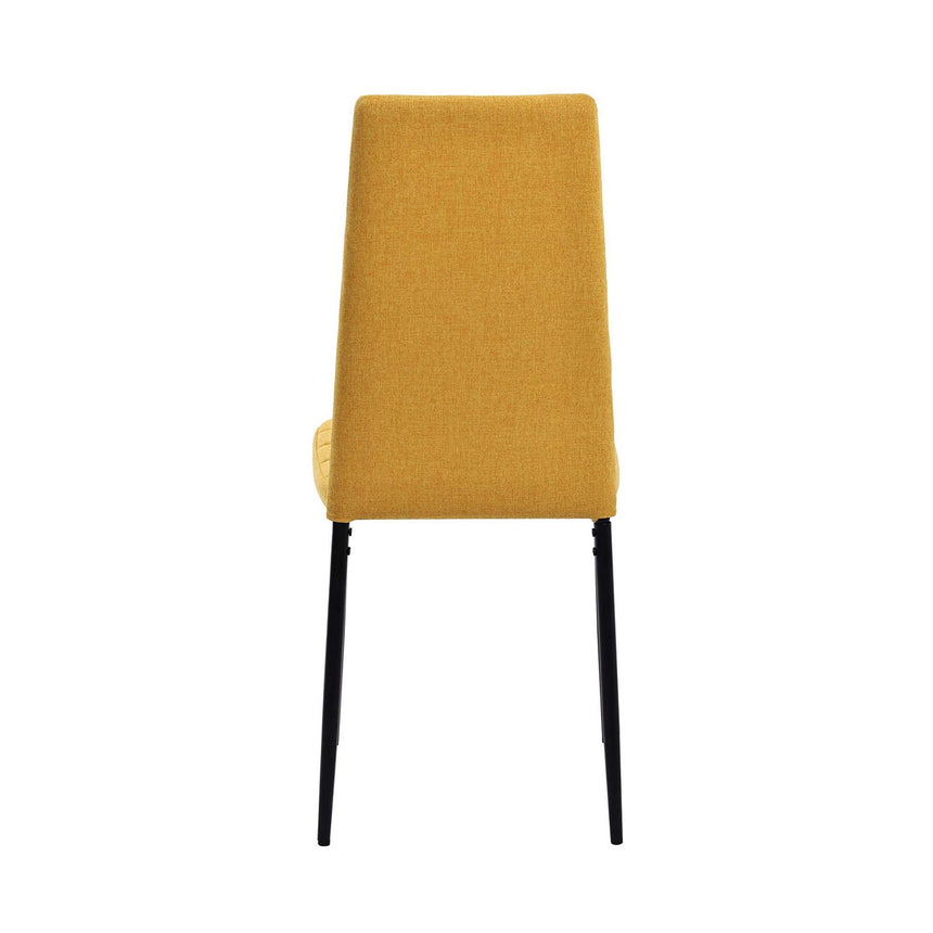 Set of 2 Rovigo Dining Chair in Fabric with Black Legs