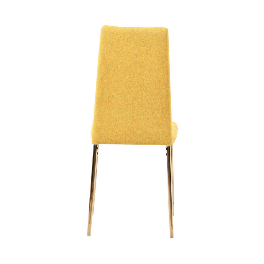 Set of 2 Rovigo Dining Chair in  Fabric with Gold Legs