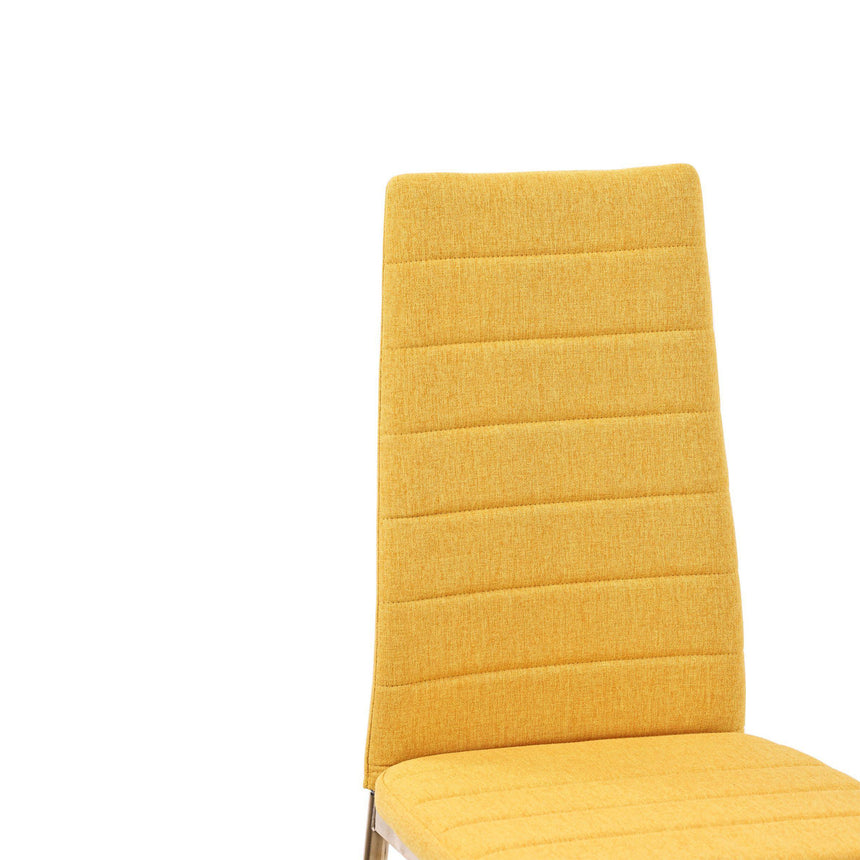 Set of 2 Rovigo Dining Chair in  Fabric with Gold Legs